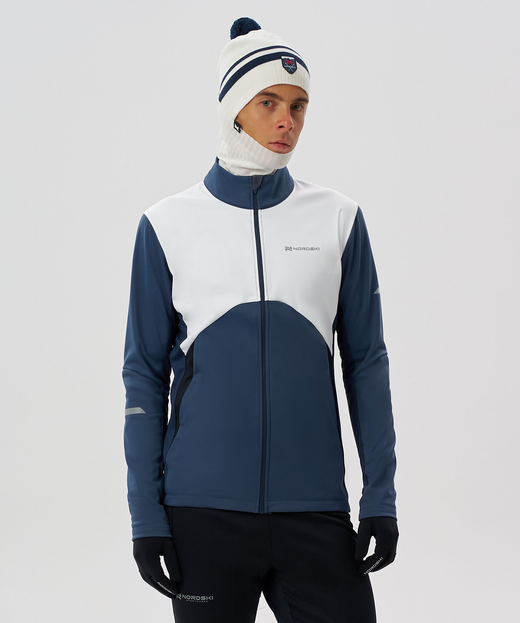 Тренировочная куртка Nordski Pro 2.0 White/Blue/Black