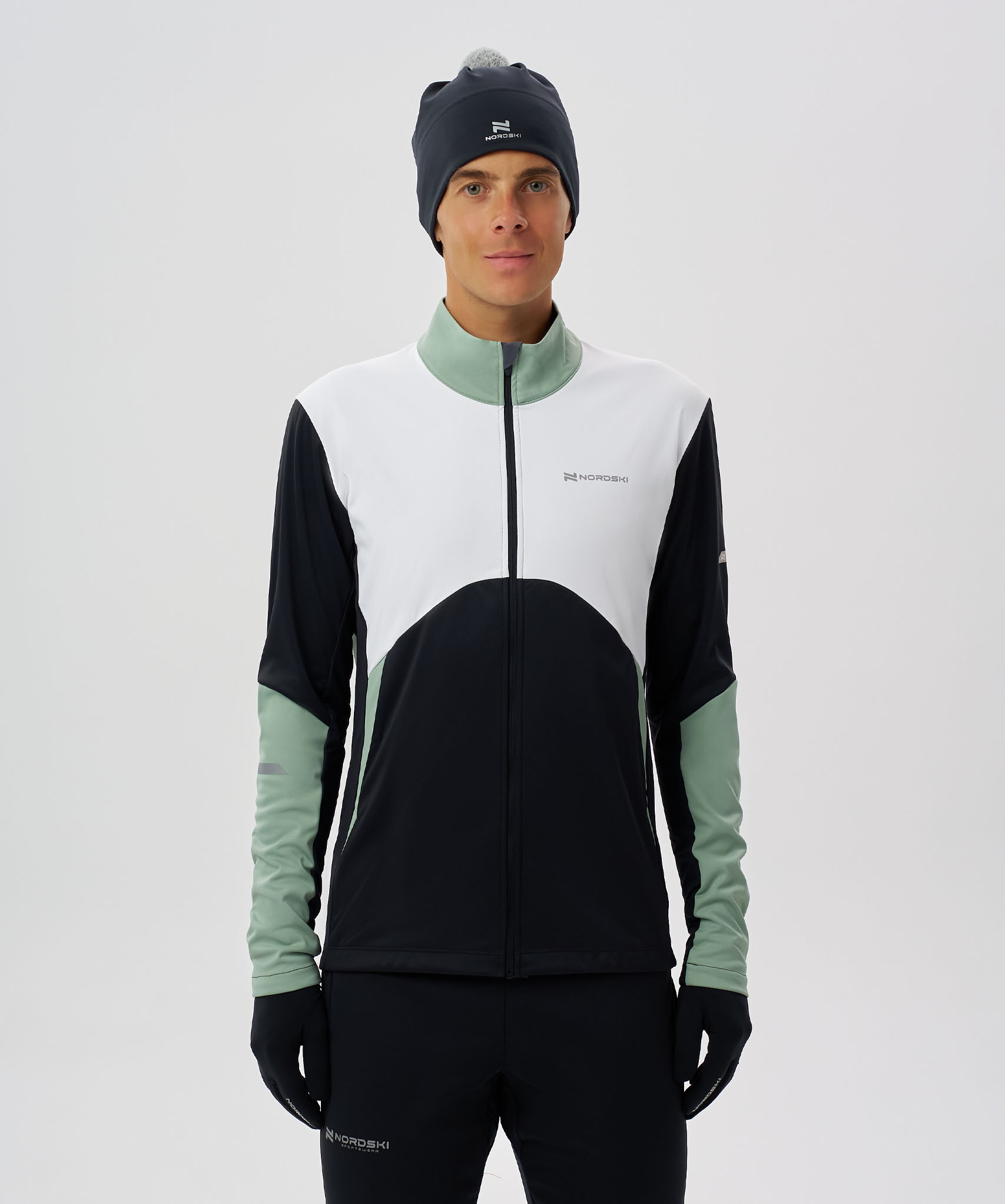 Тренировочная куртка Nordski Pro 2.0 White/Black/Ice Mint