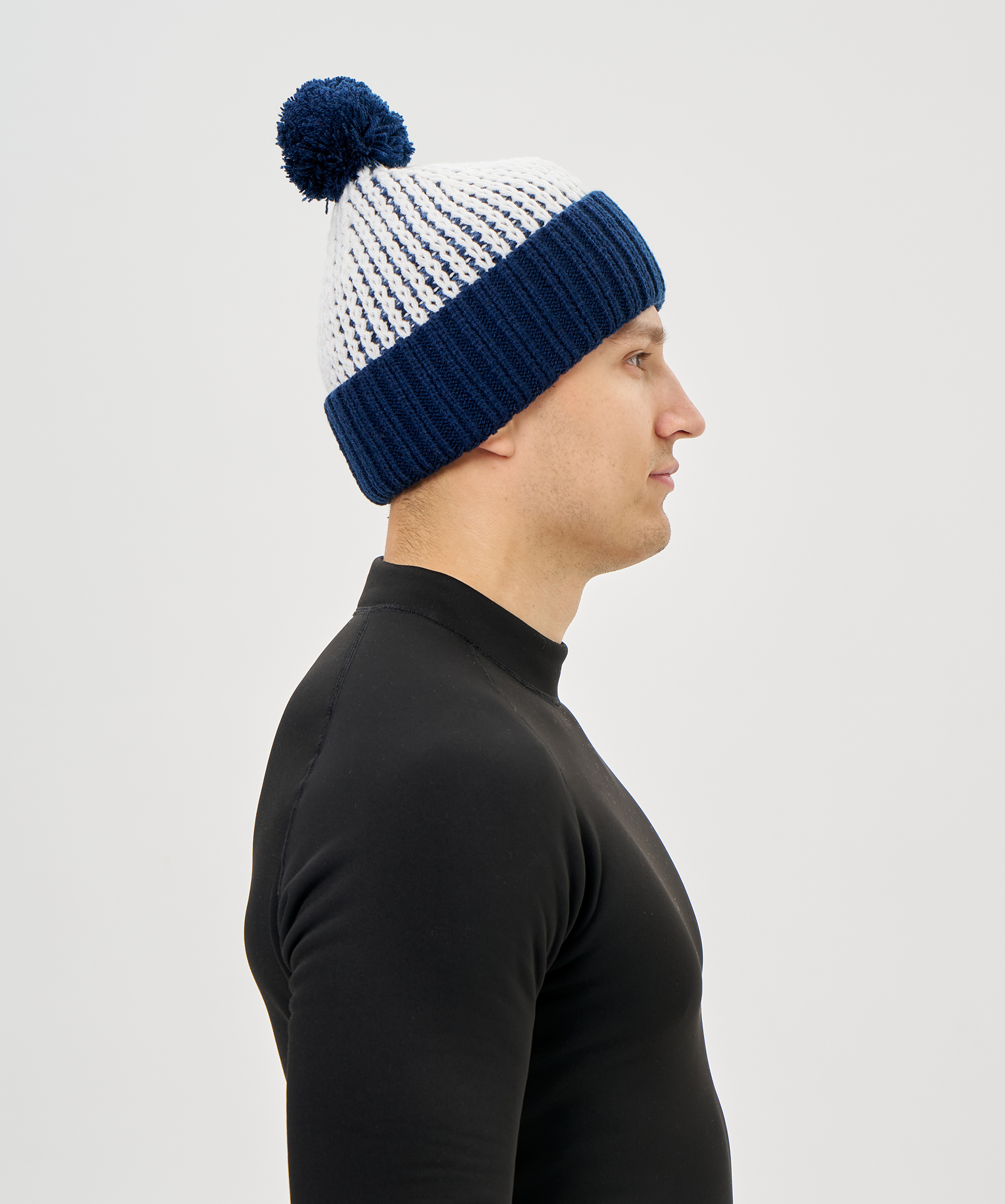 Шапка Nordski Alpine White/Dark Blue