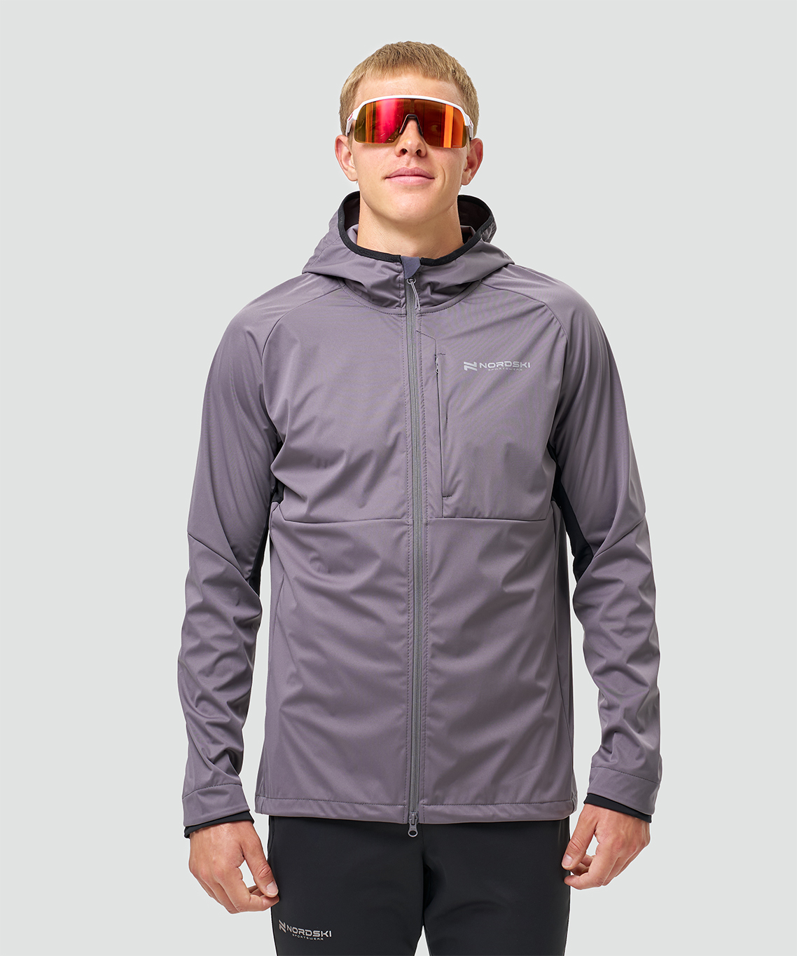 Тренировочная куртка Nordski PRO TOUR HOOD Shark/Black