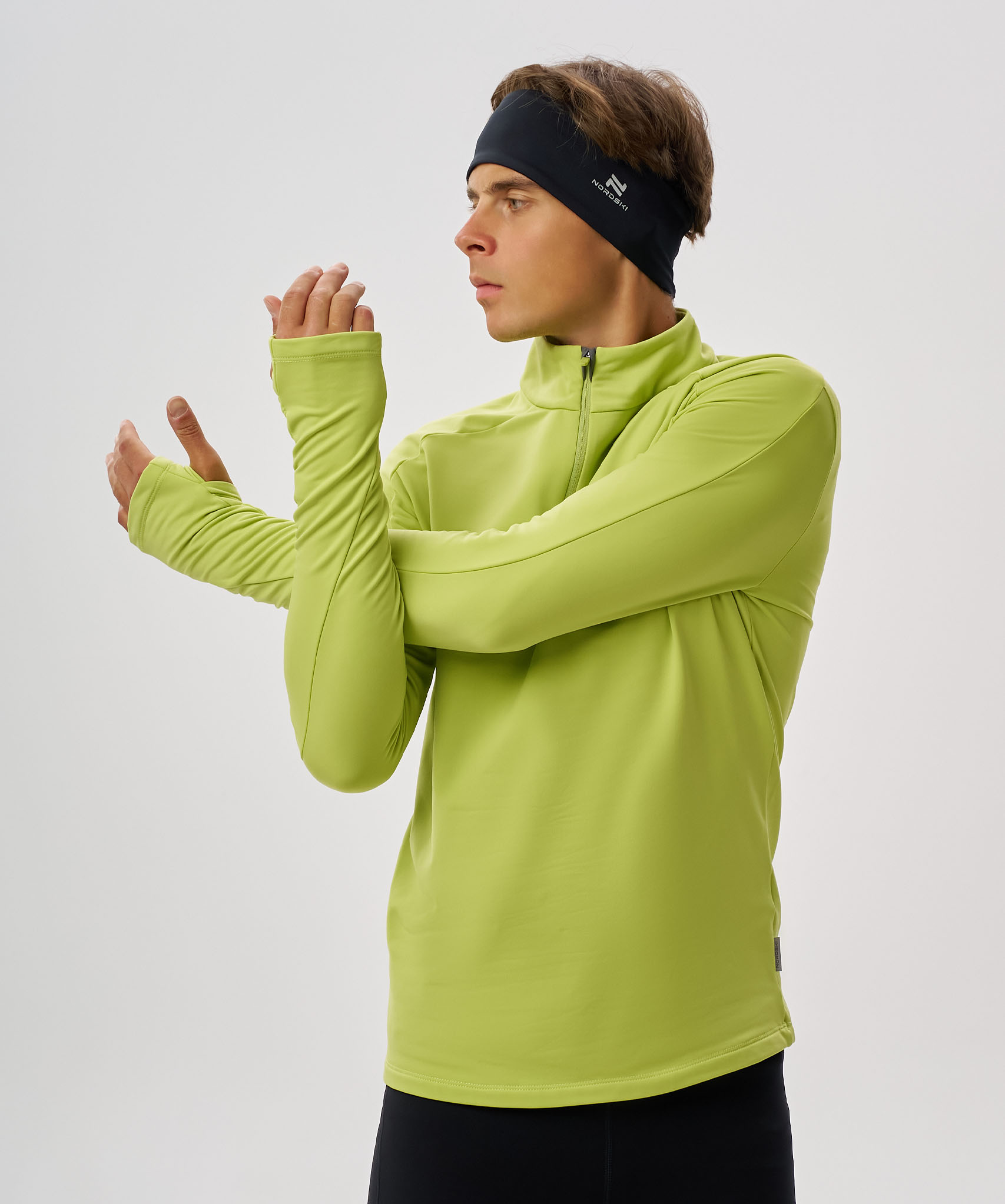 Лонгслив Nordski Winter Running Lime