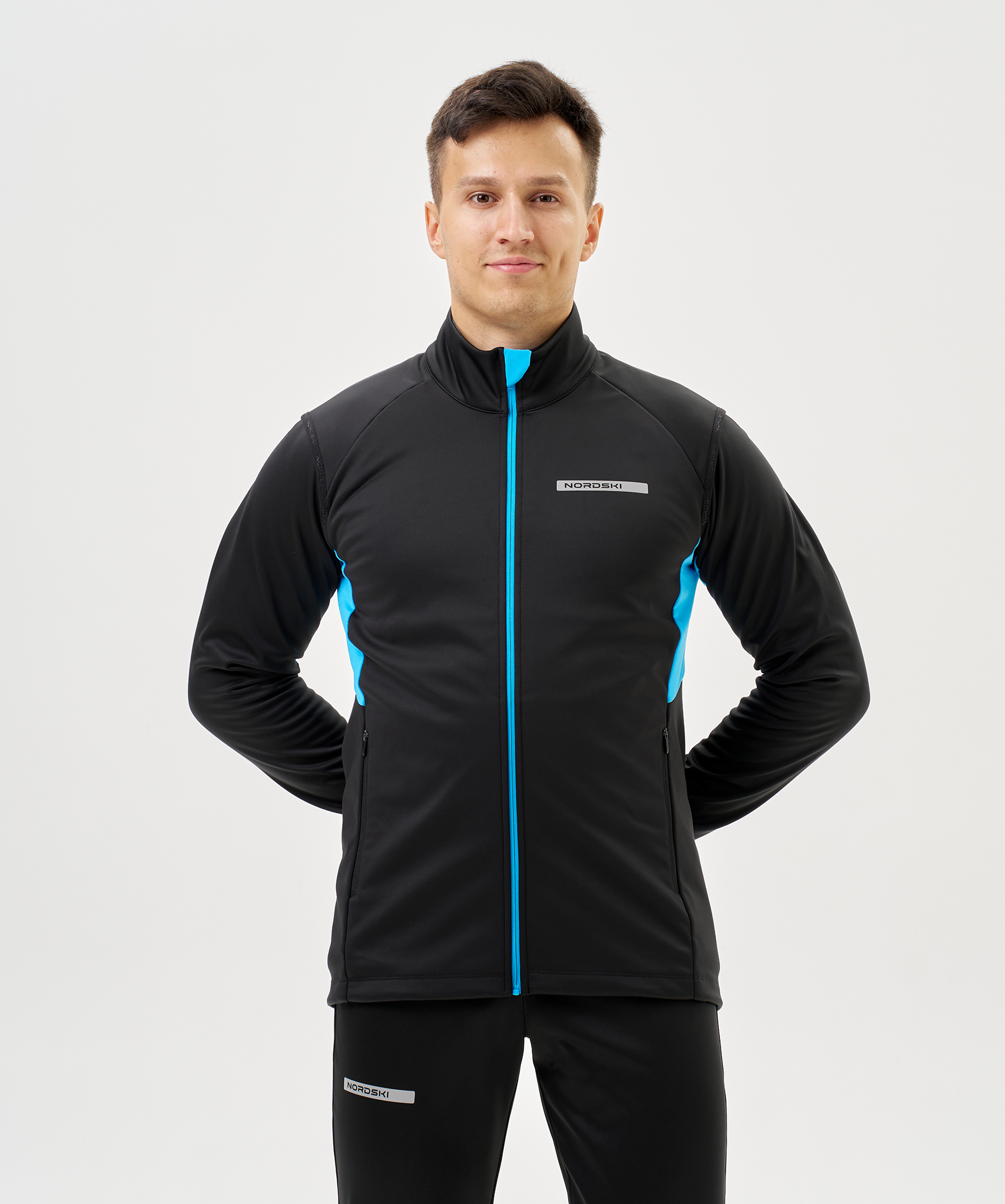 Жилет тренировочный Nordski Core Black/Light Blue
